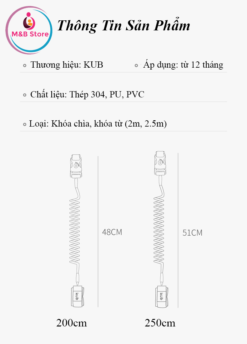 Dây An Toàn Tránh Lạc Bé - KUB