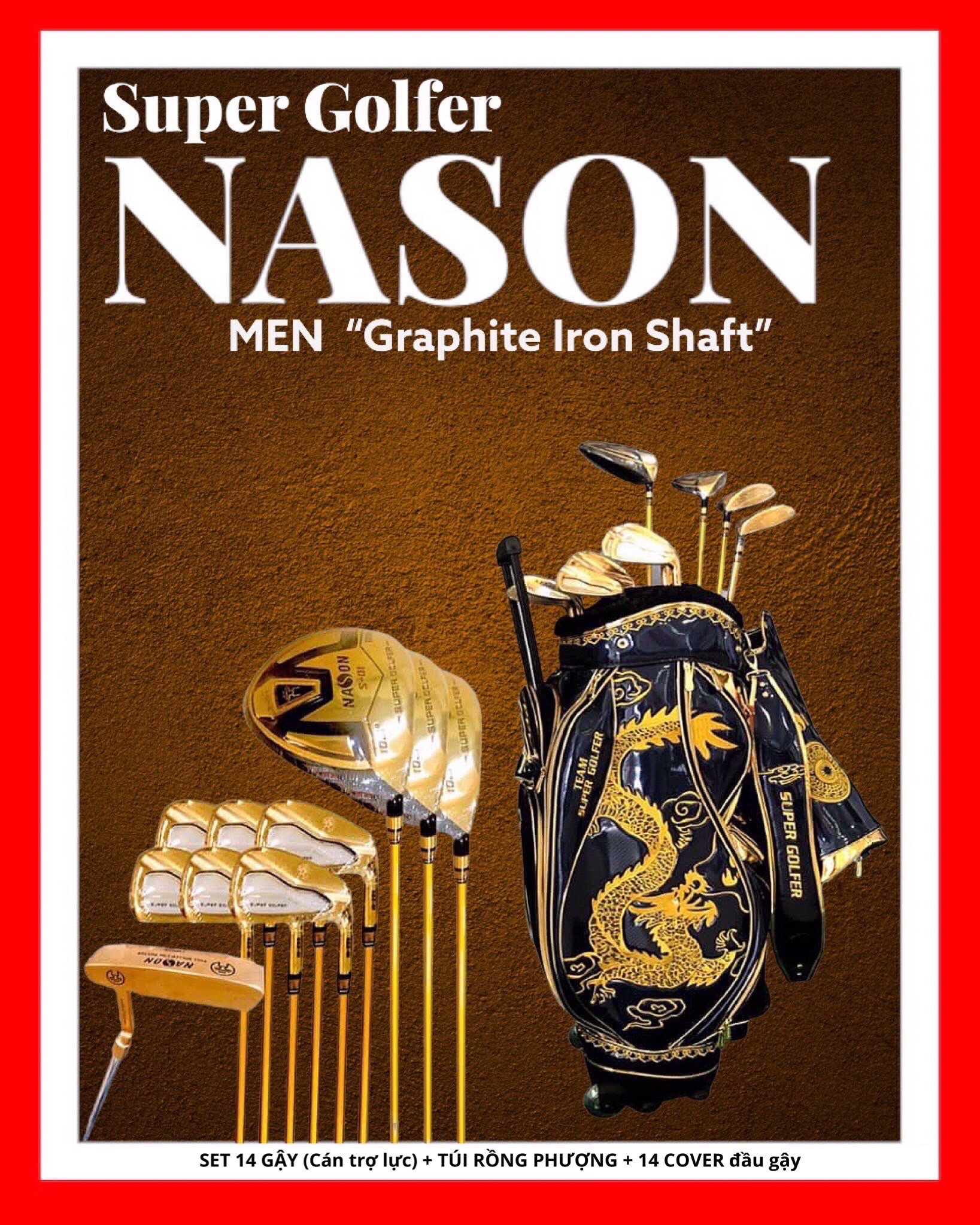 BỘ GẬY GOLF NAM PHONG THỦY Super SGS-01 | Nason