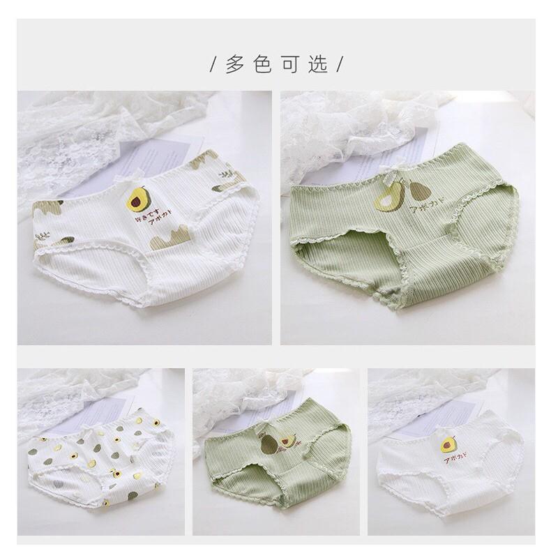 Quần Lót Cotton In Hình Quả Bơ Dễ Thương Cho Nữ