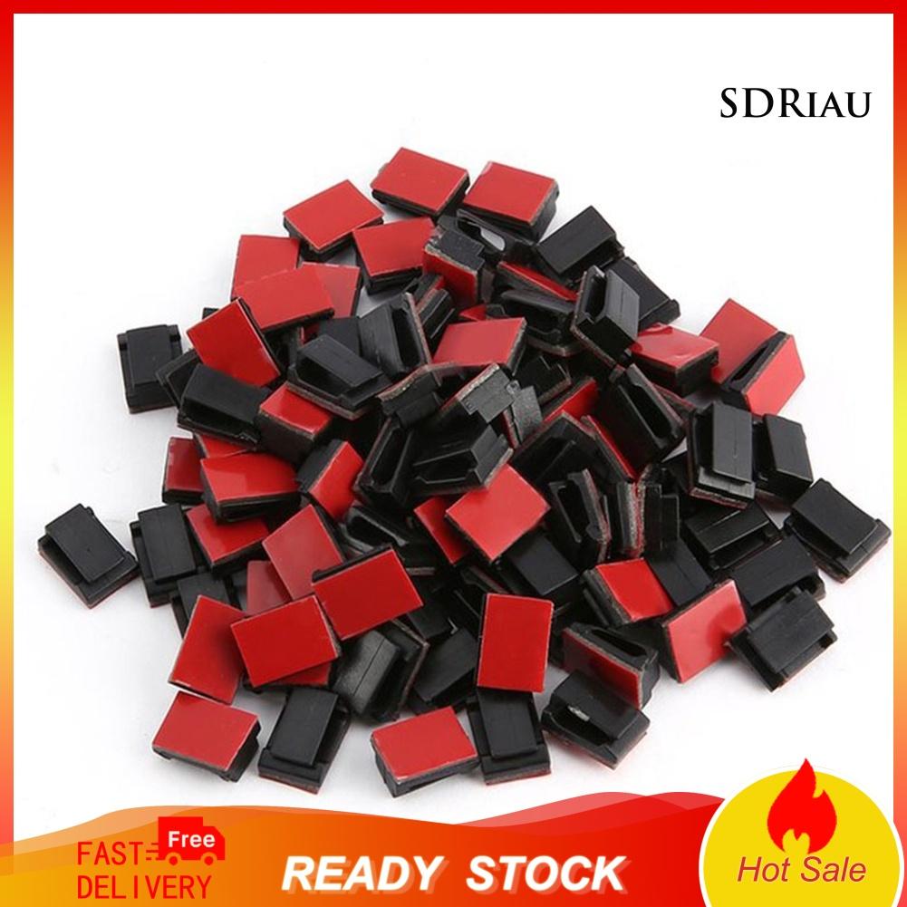 Set 10 / 40 / 100 Kẹp Giữ Dây Cáp Gắn Xe Hơi Tiện Lợi Giá Đỡ