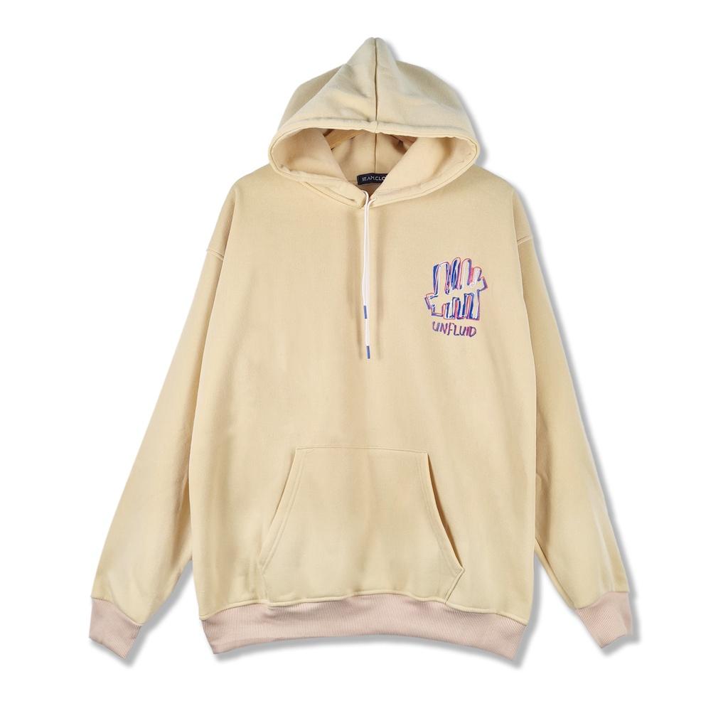 Áo khoác nỉ có mũ 2 lớp SAM CLO - HOODIE chui freesize form rộng nam nữ unisex mặc cặp - couple in chữ UNFLUID