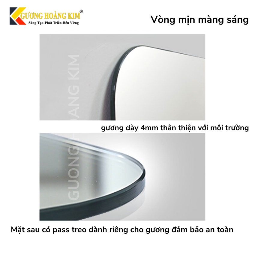 Gương soi toàn thân hình mái vòm đèn led cảm ứng 3 màu khắc logo thương hiệu kích thước 70x180cm decor shop quần áo, salon tóc, studio...