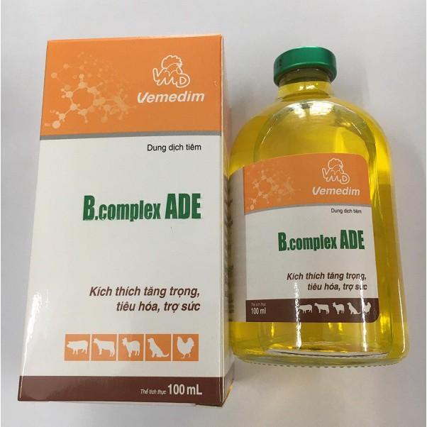 B.Complex ADE Vemedim - Hỗ trợ phát triển, tiêu hoá, trợ sức chó mèo và vật nuôi dạng tiêm chai 100ml