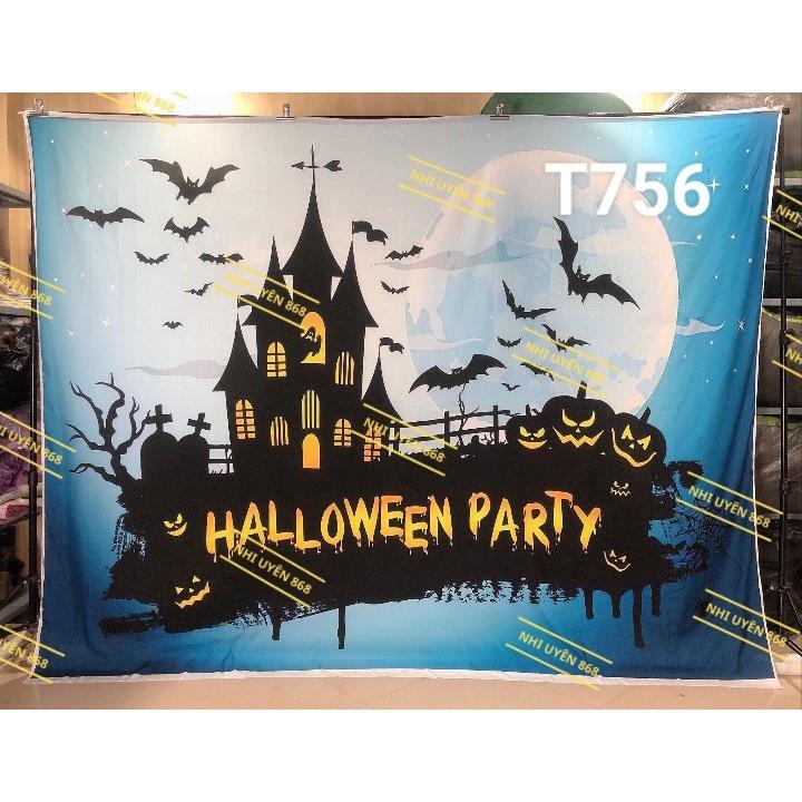 (Tổng hợp) Thảm vải chụp ảnh / Thảm vải treo tường / Tranh vải decor chủ đề Halloween (2