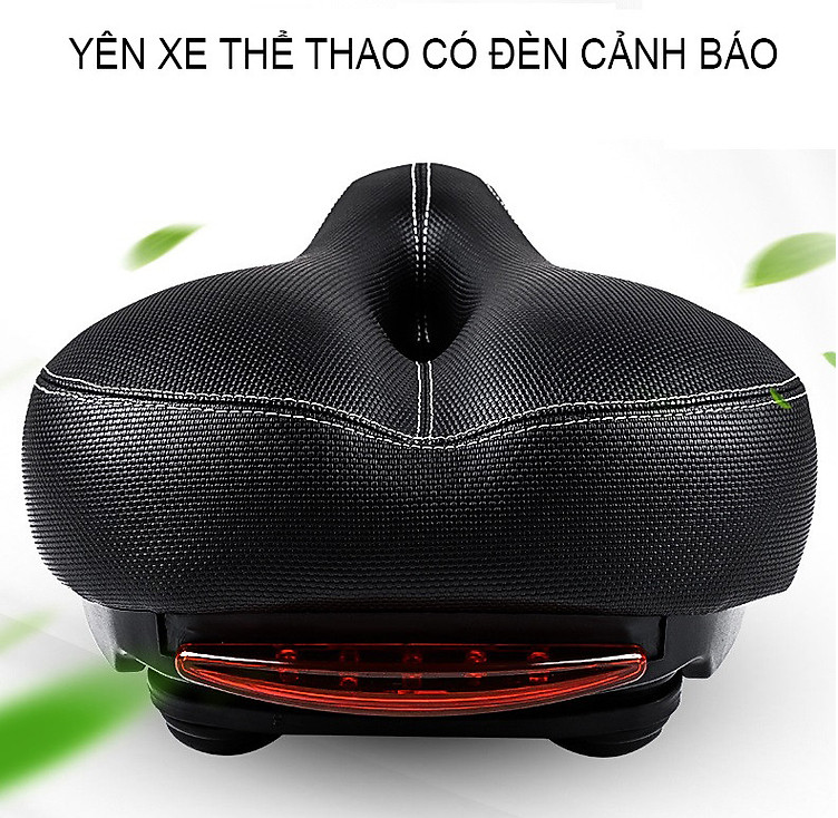 Yên Xe Đạp Có Đèn Cảnh Báo 3 Chế Độ Dùng Cho Các Loại Xe Kèm Chai Dầu Bảo Dưỡng Nhông Xích 100ml