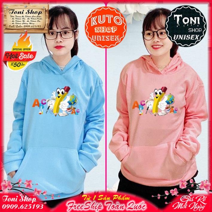 ÁO HOODIE ABC BÚT CHÌ Nỉ Ngoại Cao Cấp - In Pet Siêu Bền Siêu Đẹp (HD6040 - Kèm Ảnh Thật) (TONI SHOP)