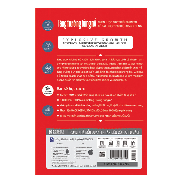 Tăng Trưởng Bùng Nổ - Chiến Lược Phát Triển Thiên Tài Để Đạt Được 100 Triệu Người Dùng- Sách hay mỗi ngày