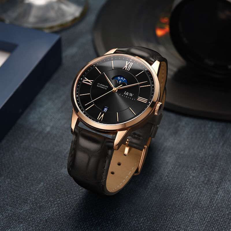Đồng hồ nam chính hãng IW CARNIVAL IW528G-3 Kính sapphire ,chống xước,Chống nước 30m ,Bảo hành 24 tháng,Máy cơ ,Dây da cao cấp
