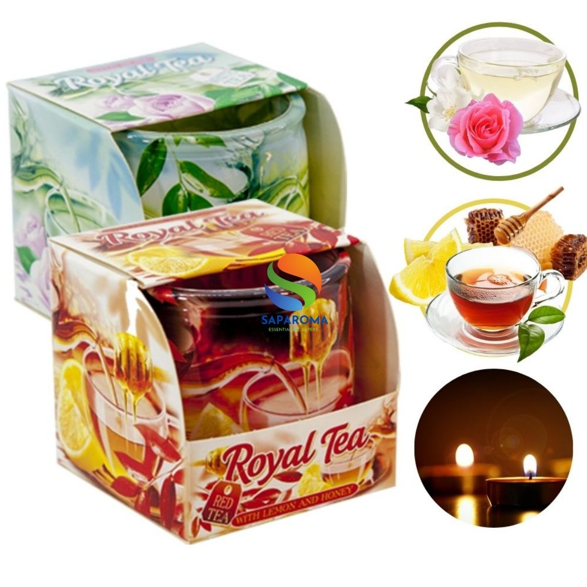 Combo 2 ly nến thơm tinh dầu Bartek Royal Tea 100g - trà hoàng gia, nến trang trí, thơm phòng, thư giãn, hỗ trợ khử mùi