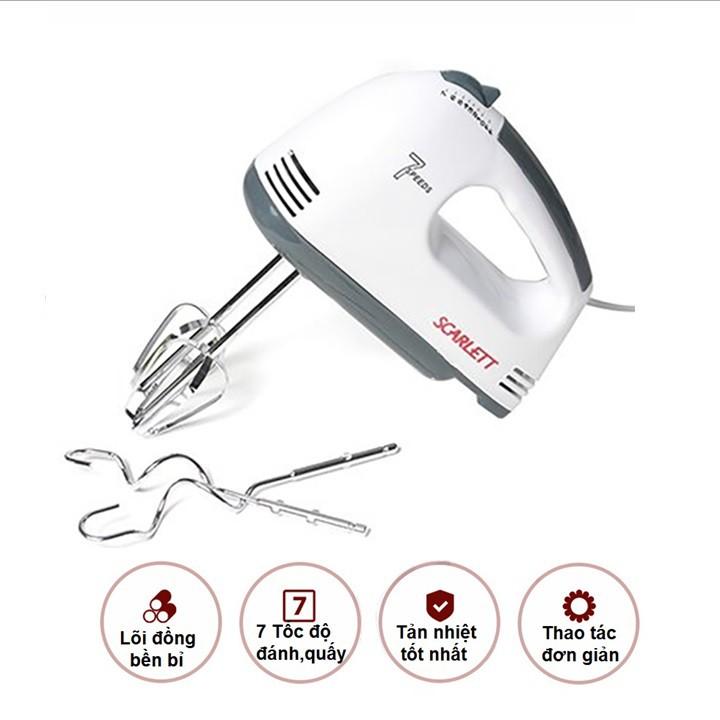 Máy Đánh Trứng Mini Cầm Tay Đa Năng 7 Tốc Độ Công Suất Lớn