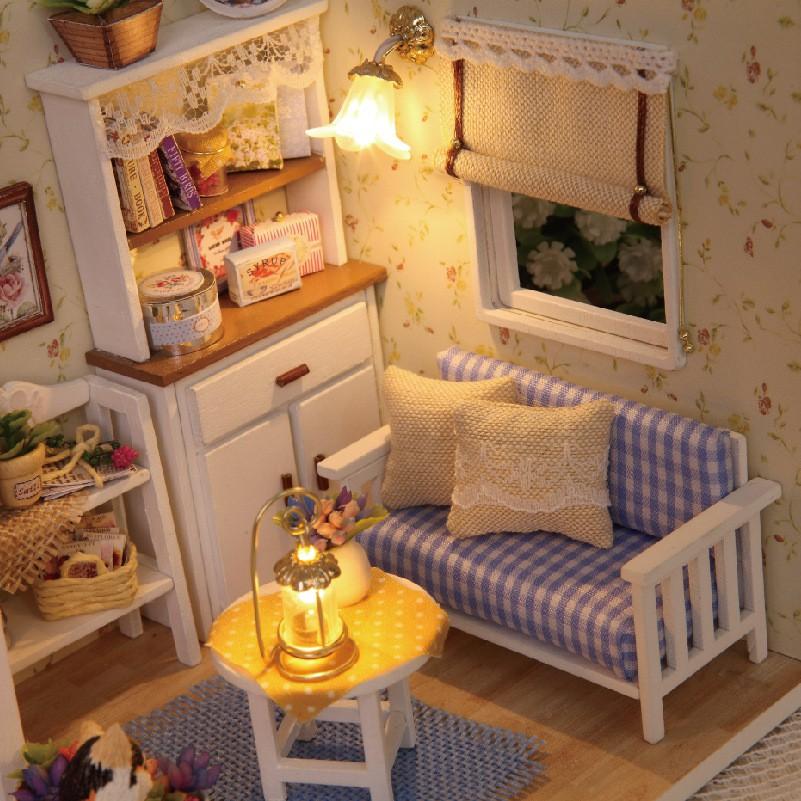 Mô hình nhà búp bê DIY Doll House Miniature_ KITTEN DIARY_TẤM CHE BỤI + KEO