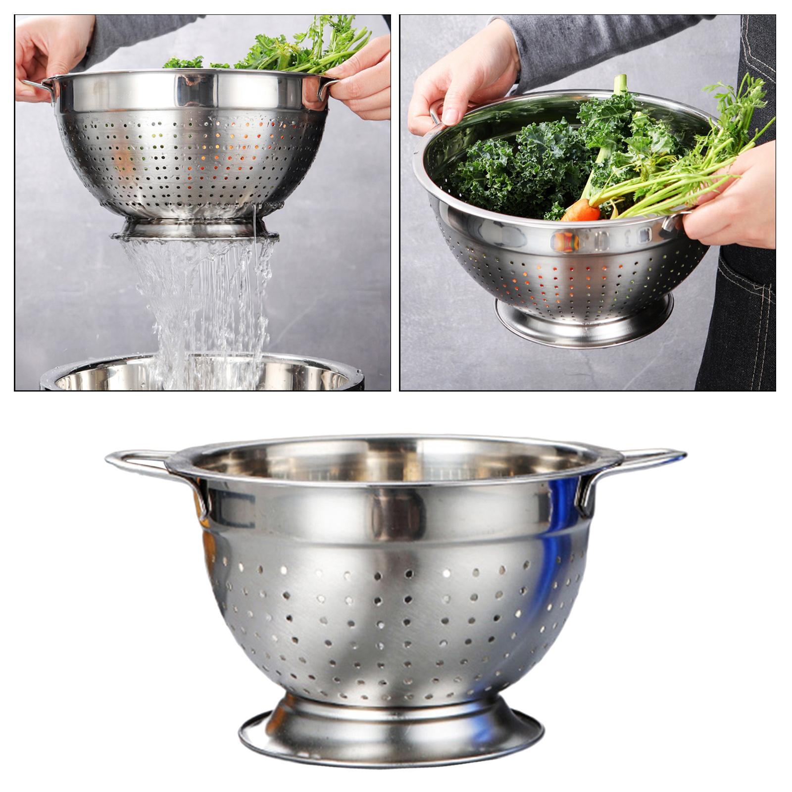 Stainless Steel Fine Mesh Strainer Colander Food Rice Vegetable