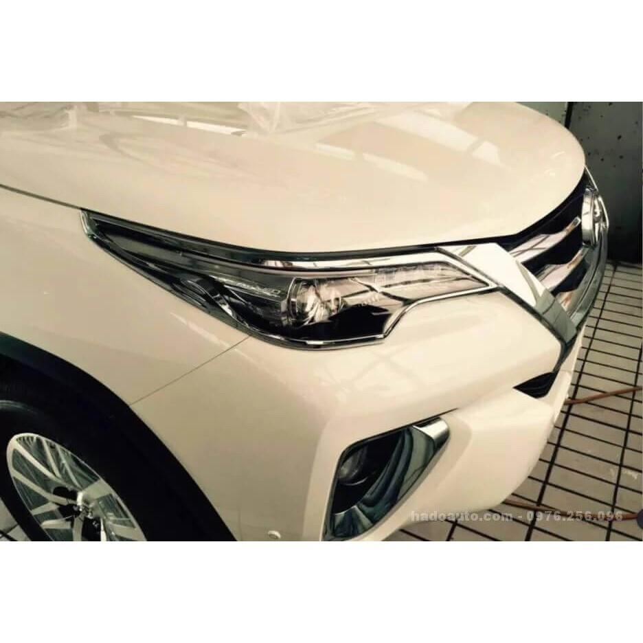 Ốp viền đèn pha hậu xe Toyota Fortuner 2017 2018 2019 2020 Mạ Crom sáng bóng