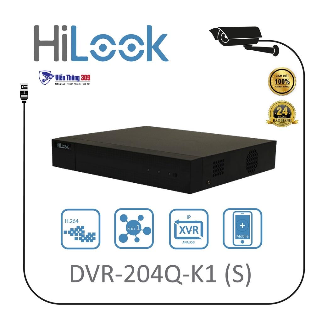 Đầu ghi hình TVI-IP 4 kênh HILOOK DVR-204Q-K1(S) - Hàng chính hãng