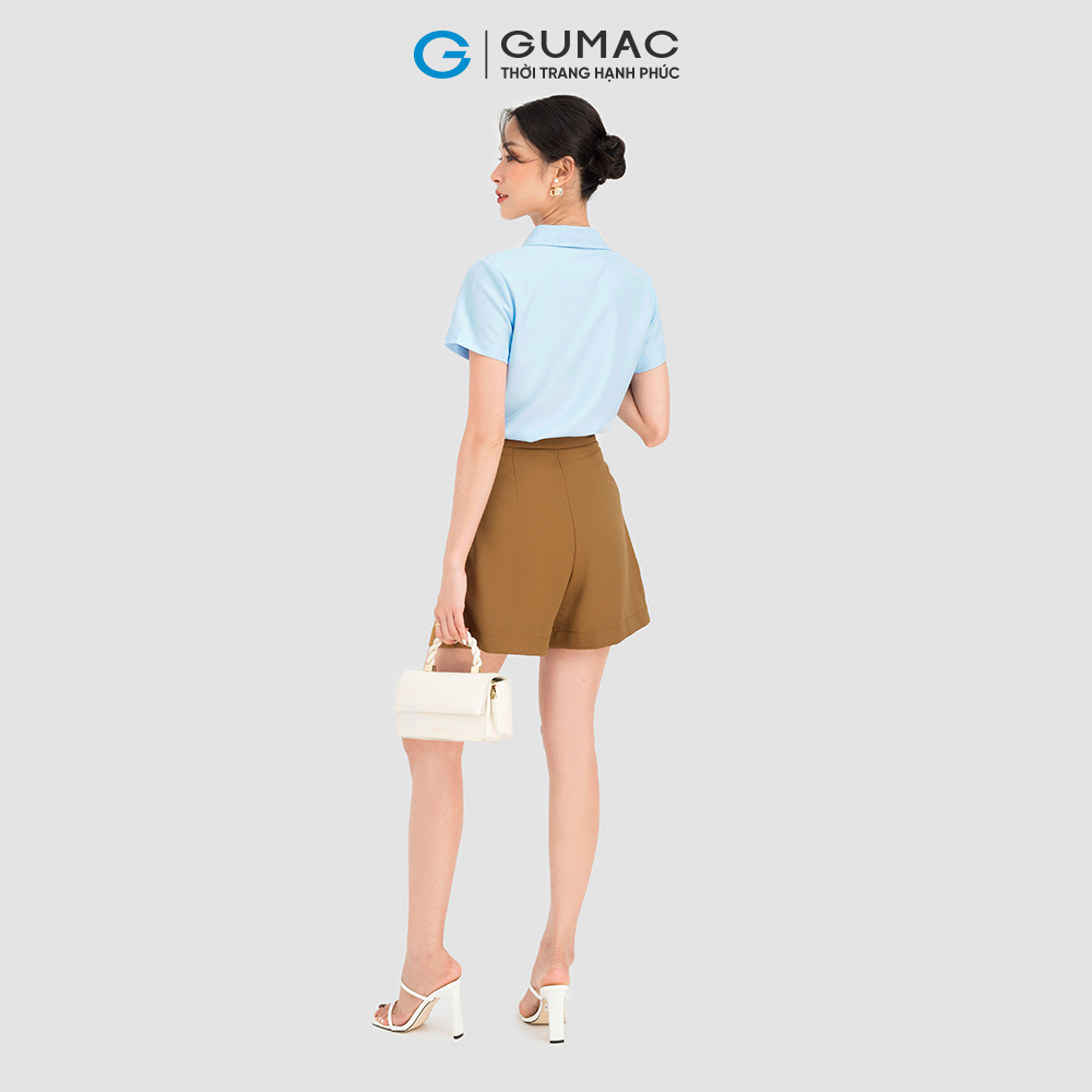 Quần short nữ GUMAC QC08060 xếp ly