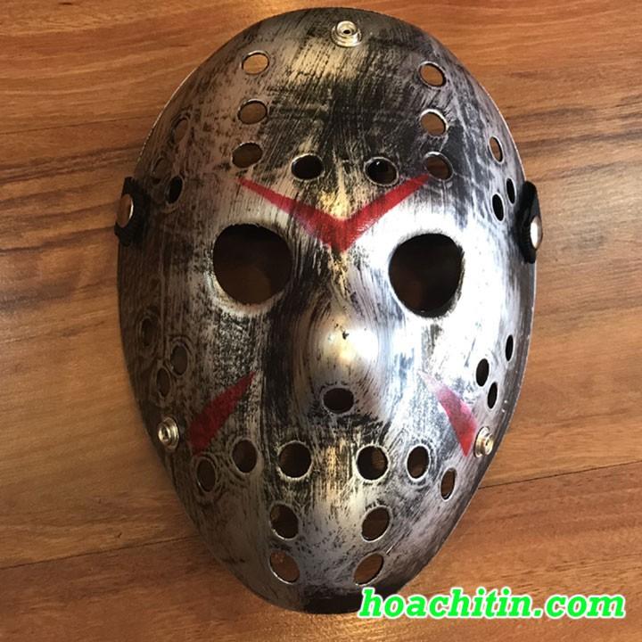 Mặt nạ Jason Voorhees xi vàng xi bạc trắng đen hóa trang halloween