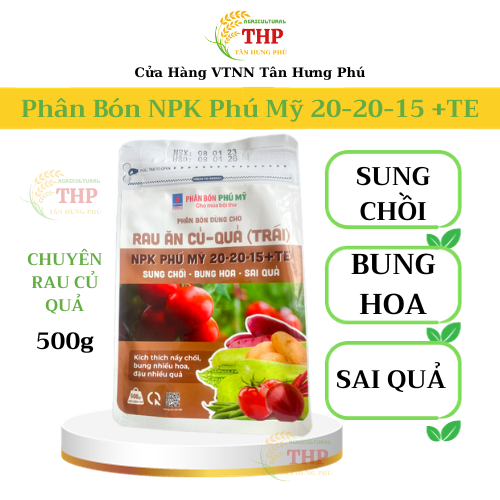 Phân Bón NPK Phú Mỹ 20-20-15 +TE | PHÂN BÓN Chuyên Rau Ăn Củ - Quả | PHÂN BÓN