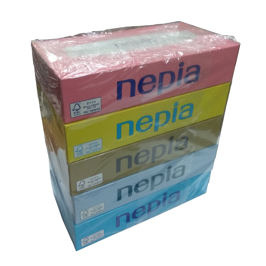 combo 5 hộp giấy ăn 150 tờ Nepia nhập khẩu nhật bản