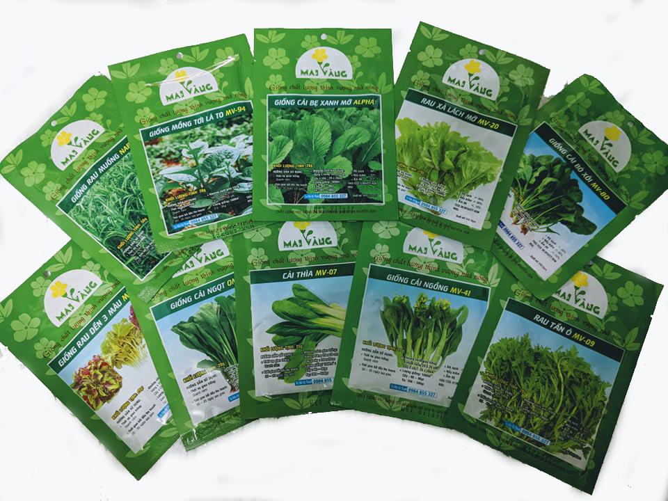 Combo 10 gói hạt giống rau ăn lá phổ biến trồng thủy canh - 10 loại khác nhau như hình (chat với shop nếu muốn chọn)