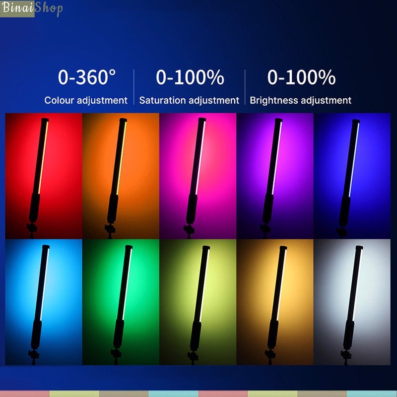 Ulanzi VL119 RGB - Đèn LED Cầm Tay, Dải Nhiệt Màu Rộng, Hỗ Trợ 20 Hiệu Ứng Cho Youtube, Phát Trực Tiếp, Review Sản Phẩm- Hàng chính hãng