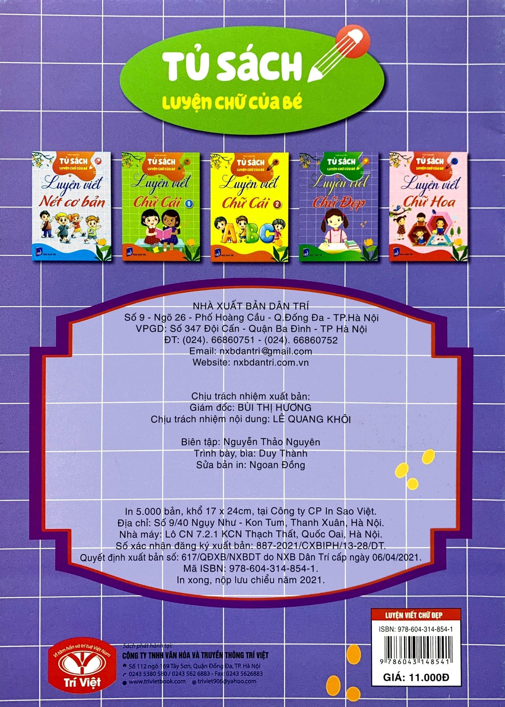 Tủ Sách Luyện Chữ Của Bé - Luyện Viết Chữ Đẹp