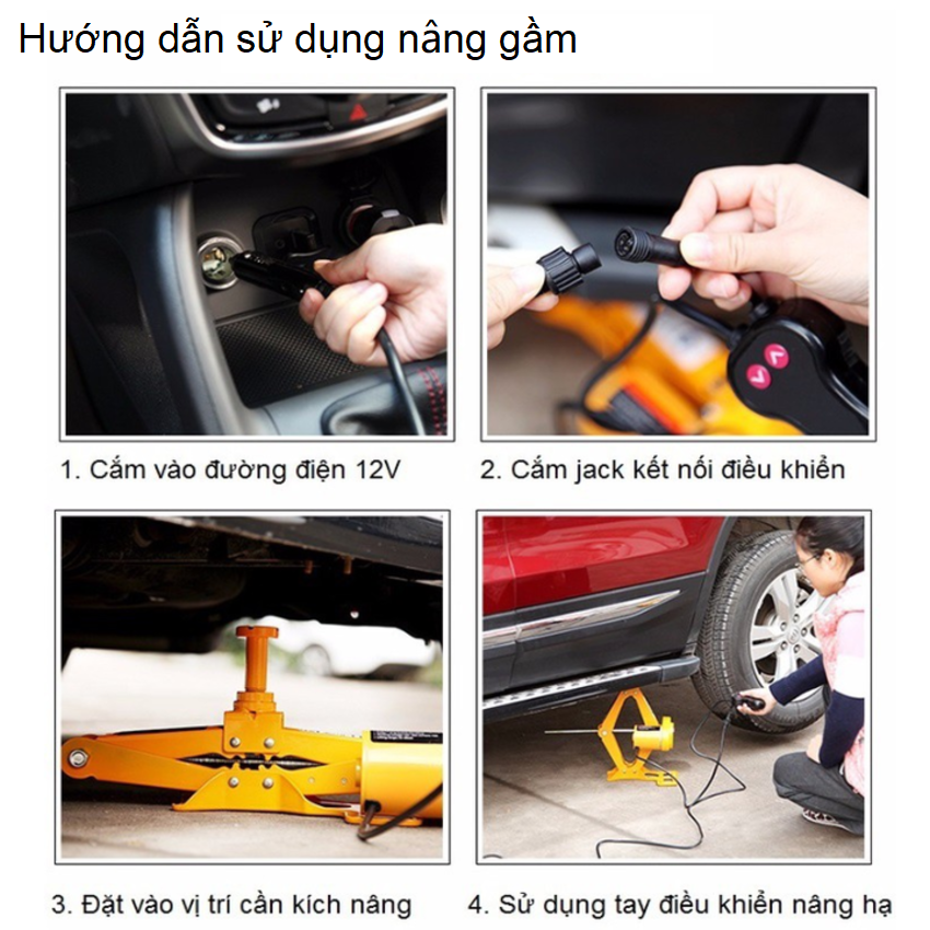 Bộ nâng kích gầm điện và dụng cụ siết ốc ô tô đa năng 2 trong 1 ROGTZ TY-001 - HÀNG NHẬP KHẨU