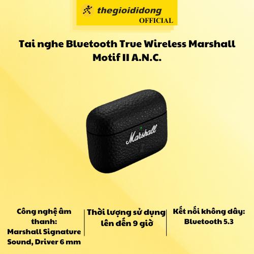 Tai nghe Bluetooth True Wireless Marshall Motif II A.N.C. - Hàng Chính Hãng