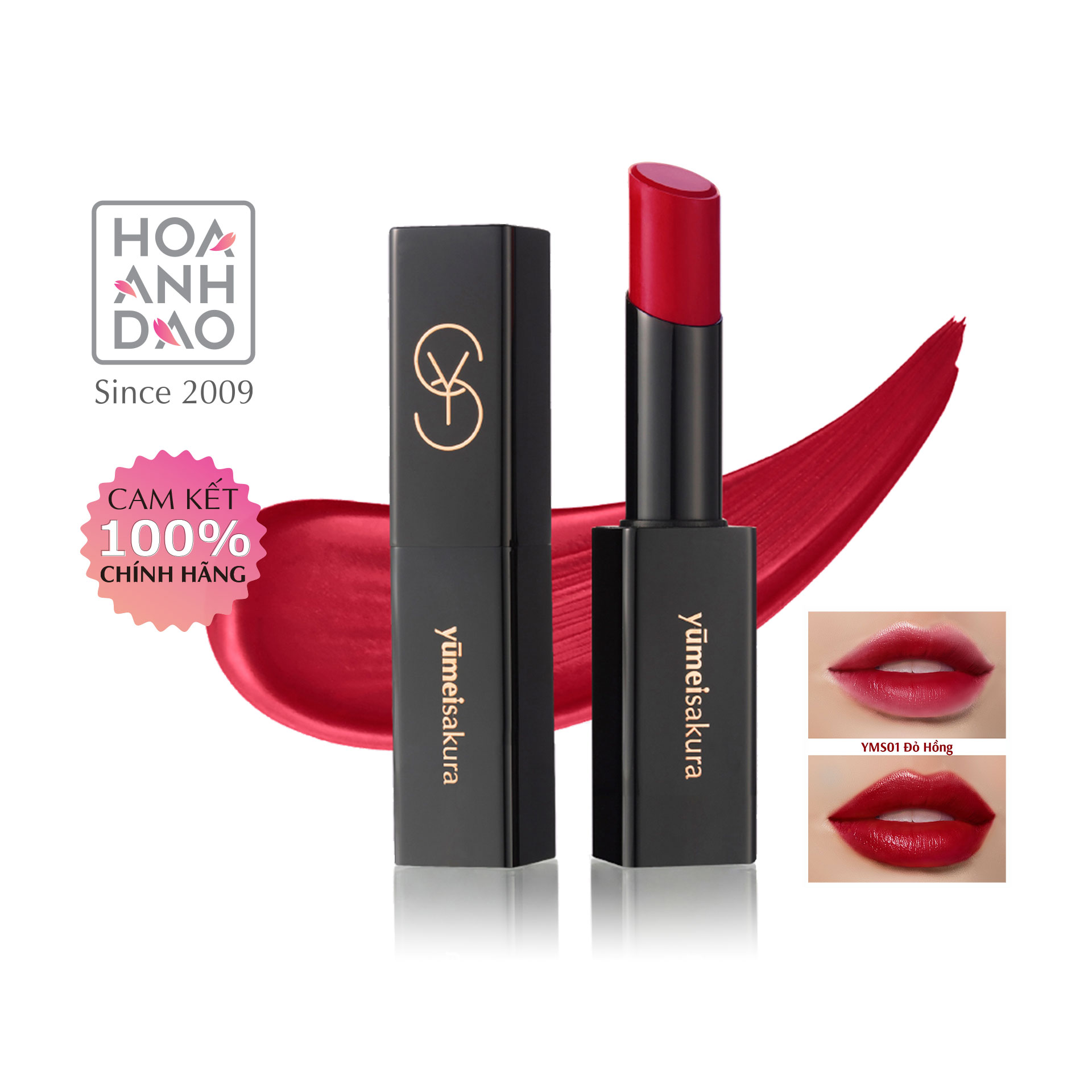 Son Dưỡng Collagen Yumeisakura - Đỏ hồng - Ladybug Red - YM01