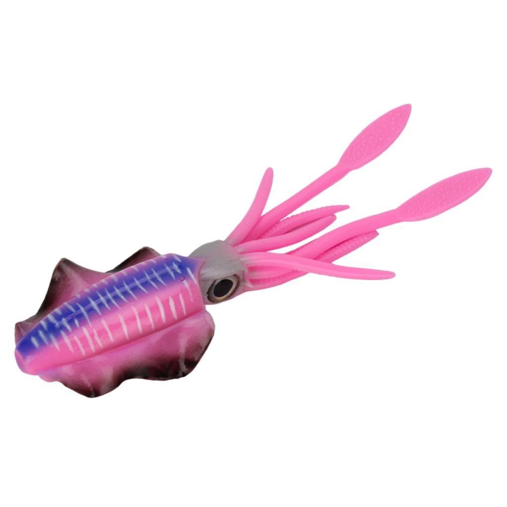 Luminous Soft Artificial Squid Skirt Lure Saltwater Fishing Tackles 15cm