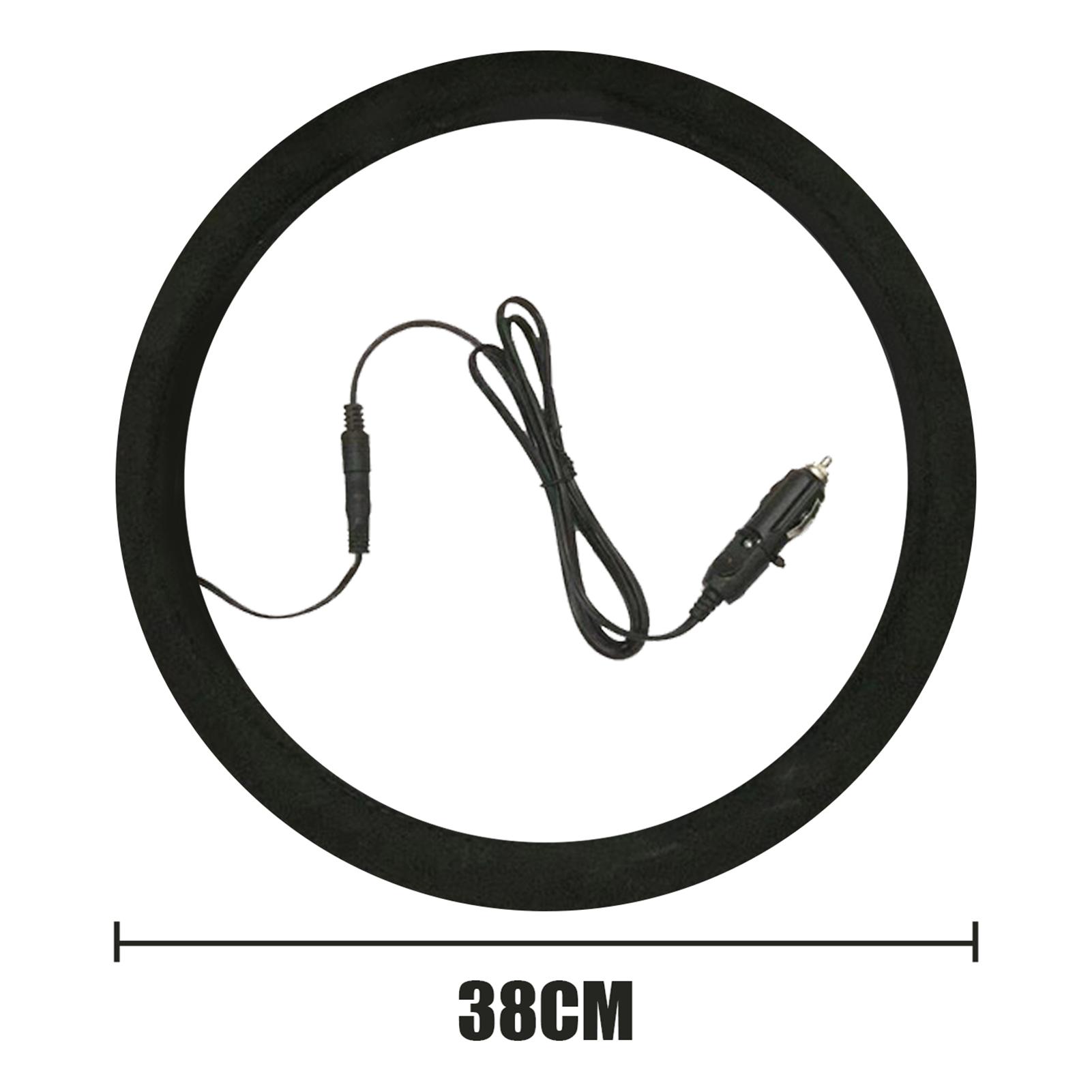 Auto Heated Steering Wheel Cover Universal Size Quickly Heating Driving Hands Warmth Steering Wheel Protection Cover