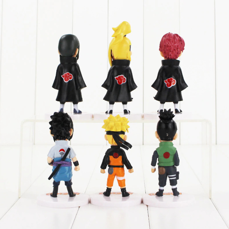 Bộ 06 Mô Hình Nhân Vật Naruto Cao 8-12cm