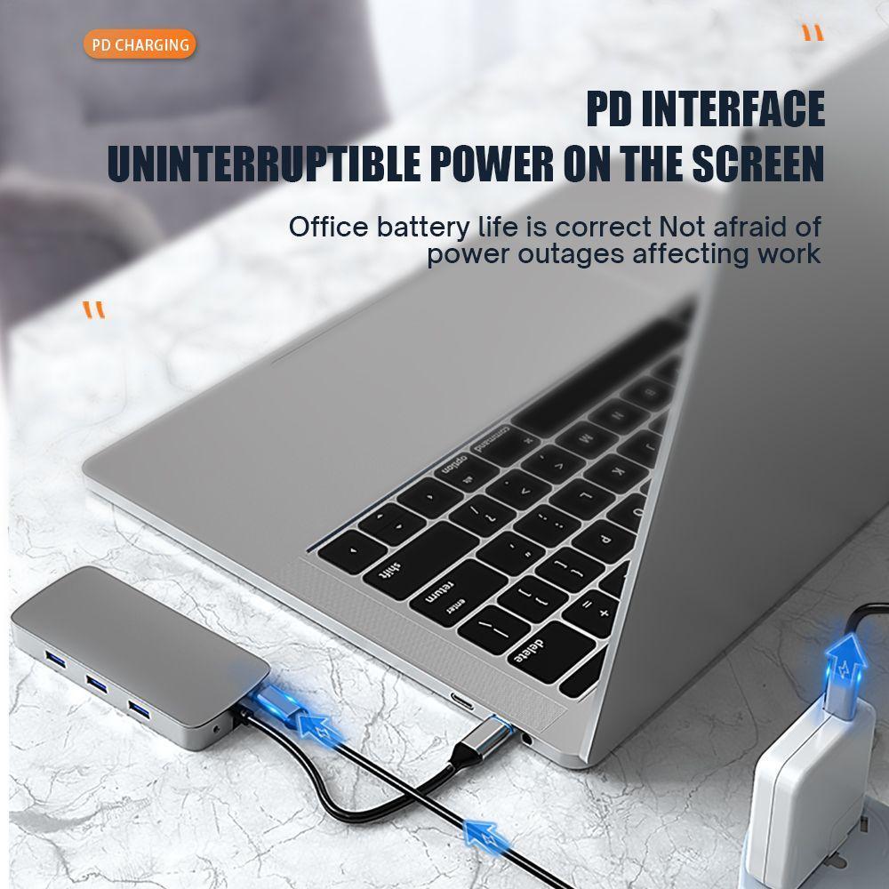 Đế Sạc Điện Thoại Chuyển Đổi Cổng USB C 10 Trong 1 SD TF RJ45 4K HDMI