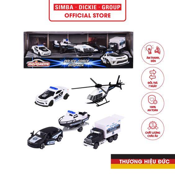 Xe Mô Hình MAJORETTE Police Force 4 Pieces Giftpack 212053188  - Simba Toys Vietnam