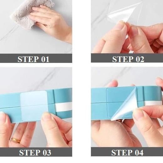 Giá để dép gắn tường 3 lớp gấp gọn bằng nhựa cứng (MS02)