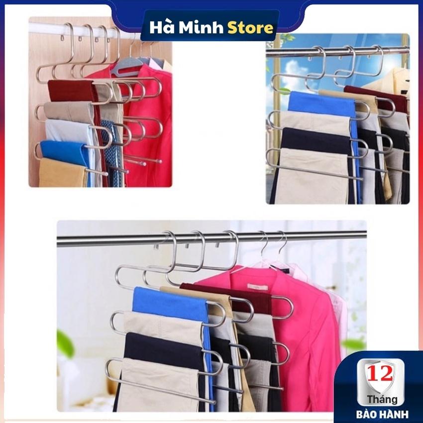 Móc Treo Quần Áo 5 Tầng Inox 304 Chắc Chắn Tiện Ích - Móc Treo Quần Áo Đa Năng Tiết Kiệm Không Gian