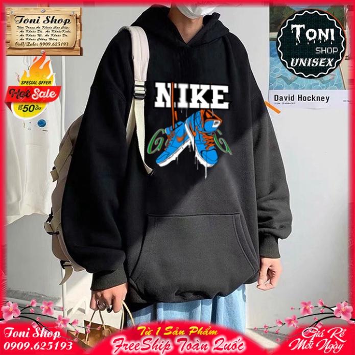 ÁO HOODIE GIÀY NAIKI - In Pet Siêu Bền Siêu Đẹp - Full Size Full Màu (HD6200 - Kèm Ảnh Thật) (TONI SHOP)