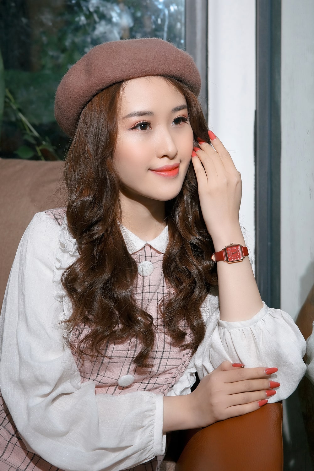Đồng Hồ Nữ mặt vuông dây da JA-1123 Julius Hàn Quốc