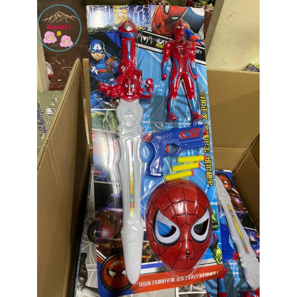 Bộ áo choàng + mặt nạ hóa trang siêu nhân cho bé trai và bé gái spiderman