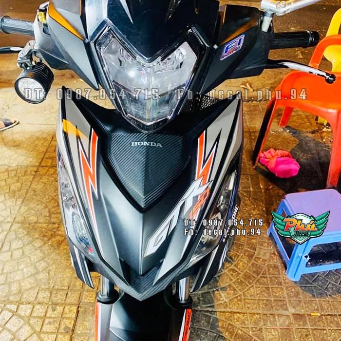 Tem rời Winner GTR đen phối cam bạc