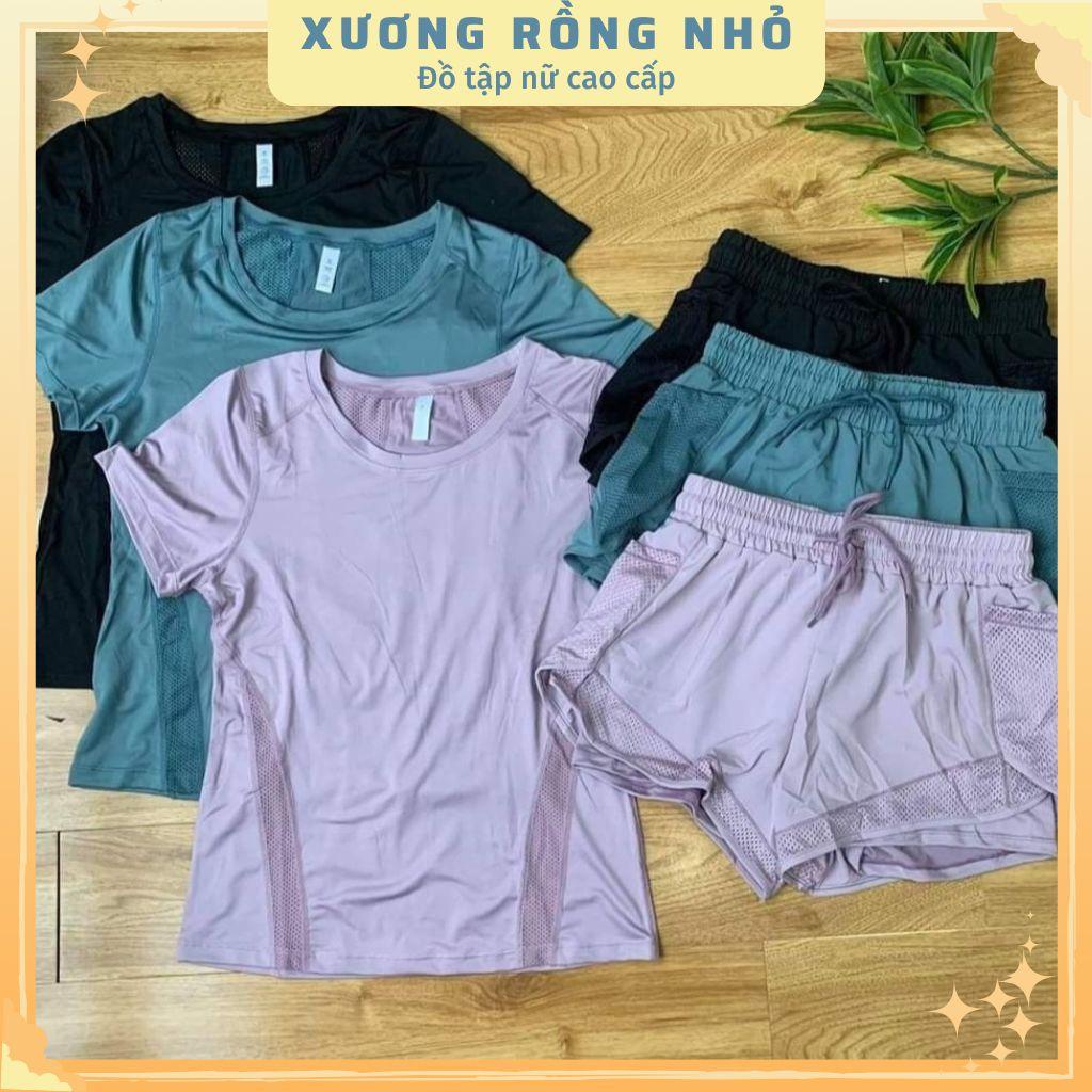 Đồ thể thao nữ, bộ đồ tập gym nữ chất thun lạnh phối lưới, tôn dáng - Quần áo tập gym nữ, chạy bộ, du lịch
