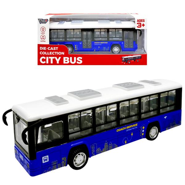 Đồ Chơi Mô Hình Xe Buýt Thành Phố Có Đèn Và Âm Thanh - Vecto VT0771A - Màu Xanh