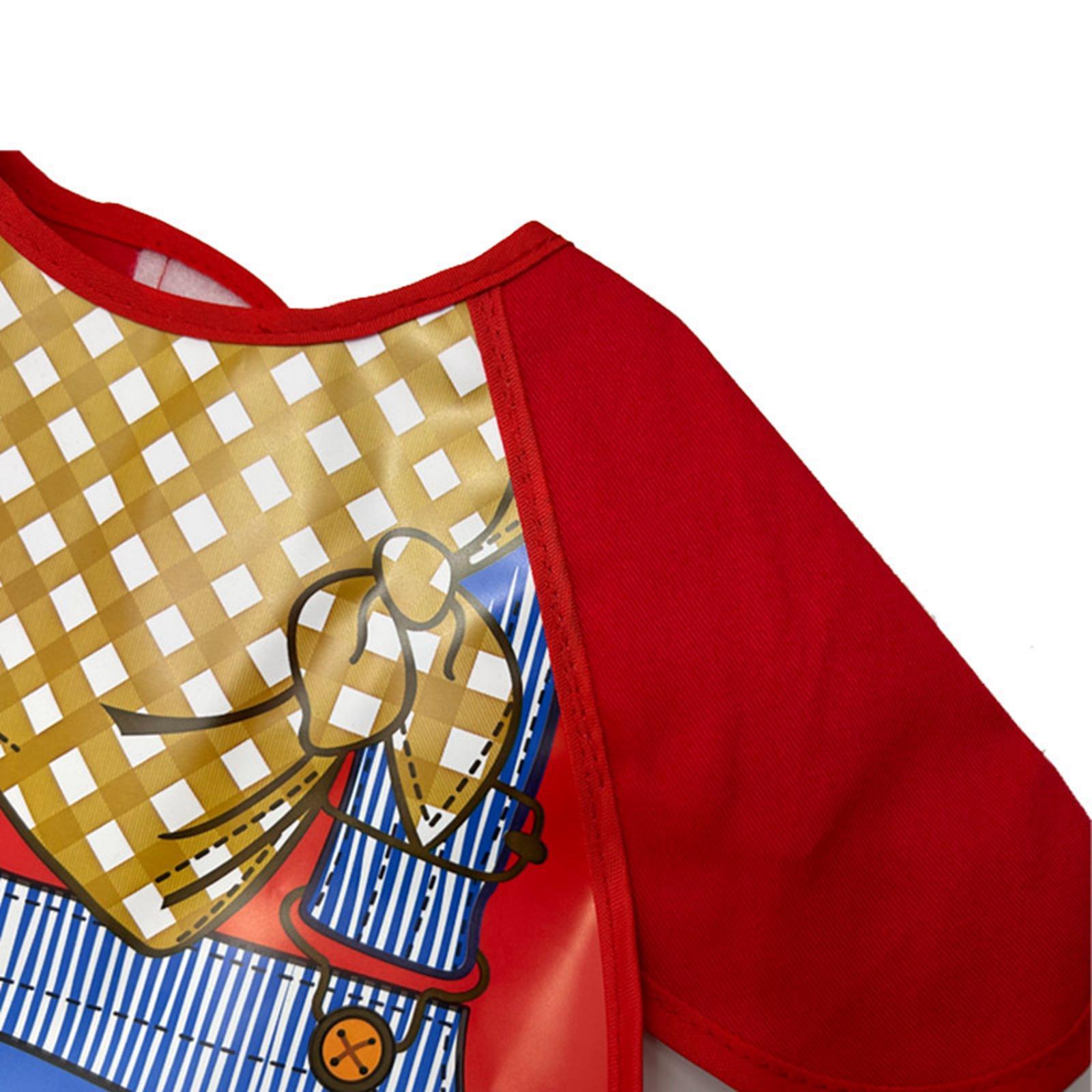 Short Sleeve Baby Bib Eating Travel Washable for Ages 1-5 Years