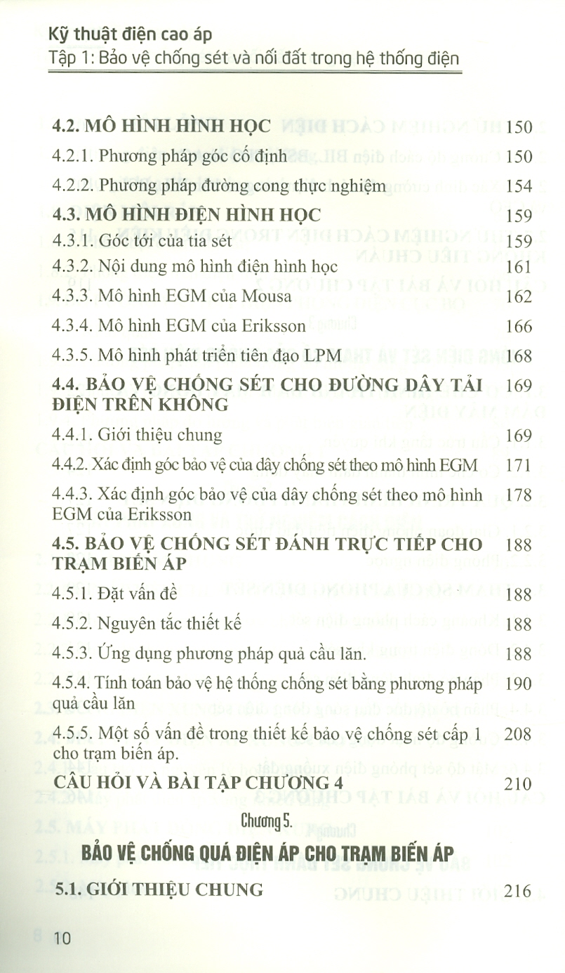 Kỹ Thuật Điện Cao Áp Tập 1 Bảo Vệ Chống Sét Và Nối Đất Trong Hệ Thống Điện