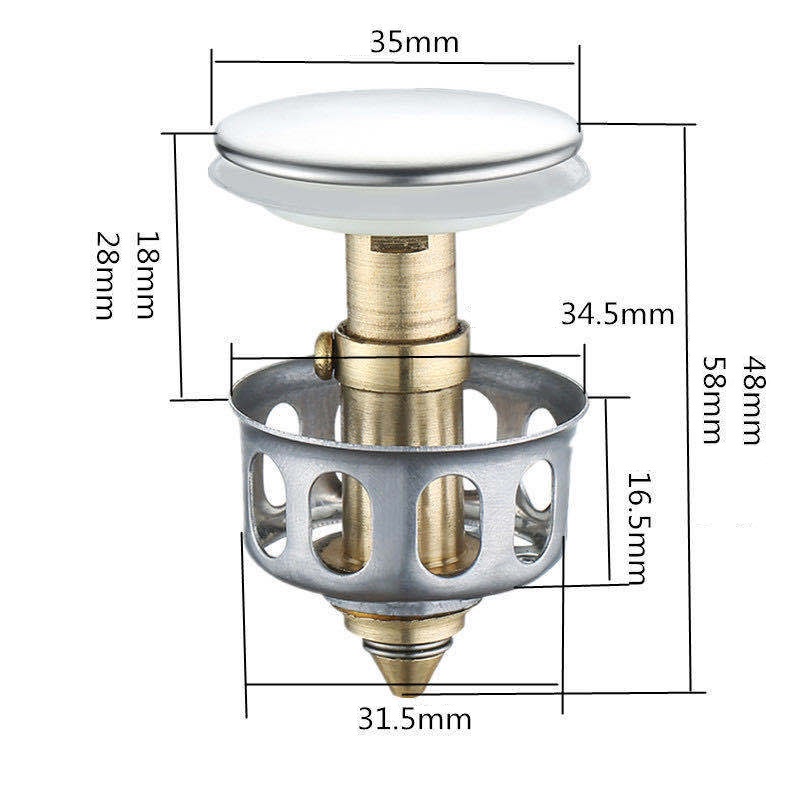 Nắp thoát nước inox chặn rác - NẮP THOÁT NƯỚC + CHẶN RÁC LAVABO