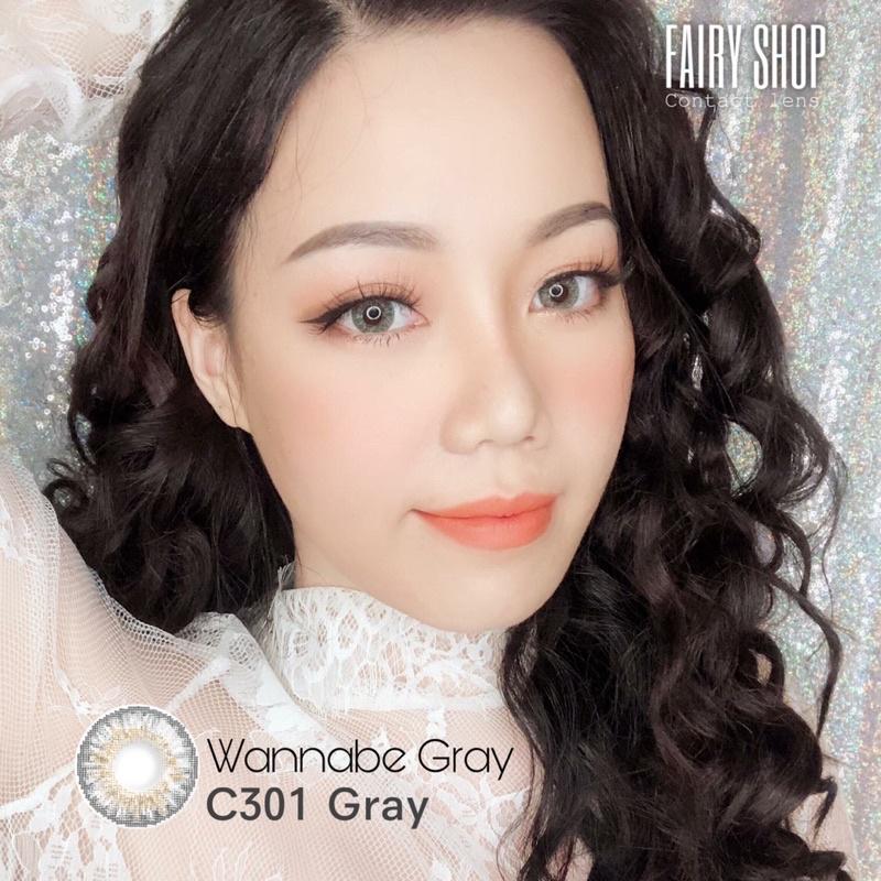 Áp Tròng Wannabe Gray C301 GRAY 14.2 - Kính Áp Tròng FAIRY SHOP CONTACT LENS độ 0 đến 8