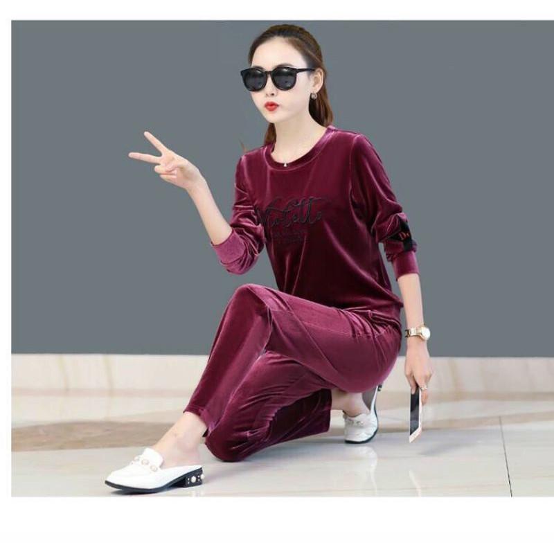 SÉT BỘ NHUNG THÊU CHỮ CAO CẤP