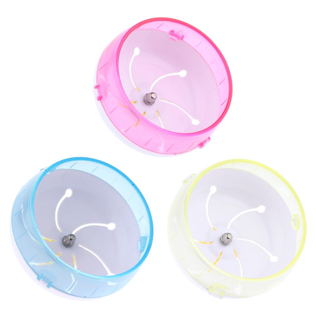 Hamster Mouse Rat Exercise Toys Plastic Silent Running Spinner Wheel Pink