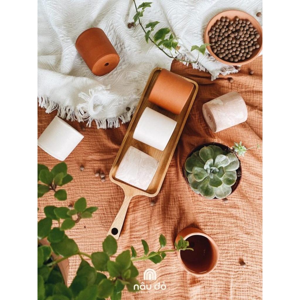 Chậu sứ cao cấp hình tô các màu - chậu trồng tiểu cảnh sen đá, xương rồng, cây phong thuỷ văn phòng đẹp