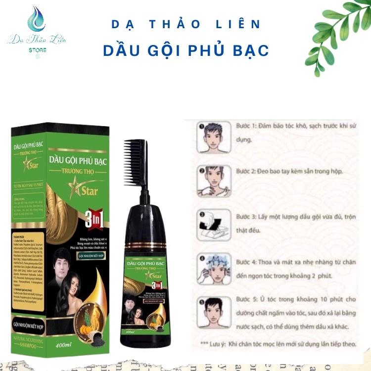 Dầu gội phủ bạc Dạ Thảo Liên (400ml) thành phần thảo dược thiên nhiên