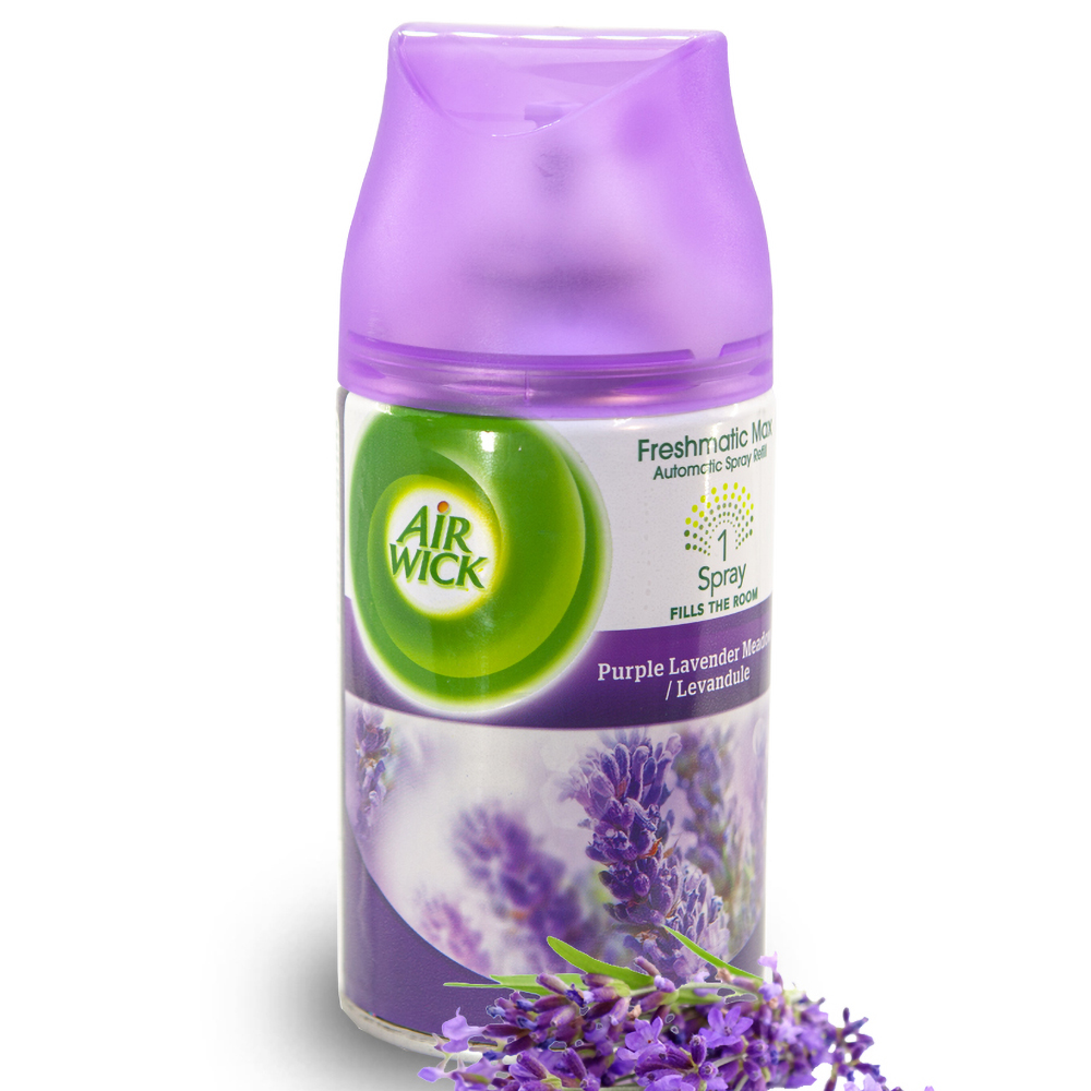 Bình xịt tinh dầu thiên nhiên Air Wick Purple Lavender Meadow 250ml QT016838 - hoa oải hương